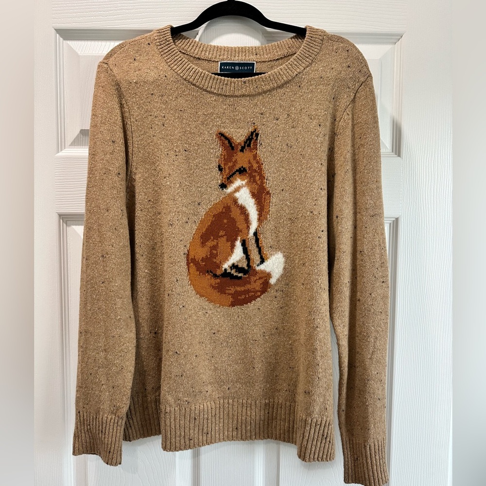 Karen Scott fox sweater Macys